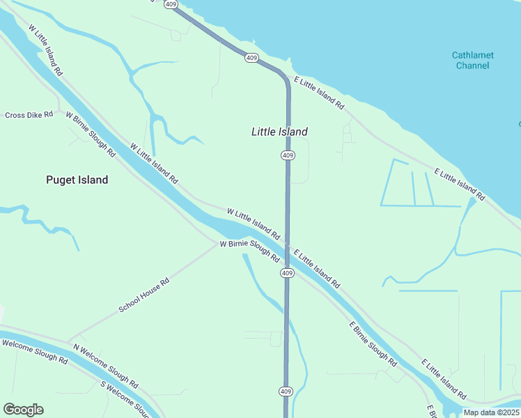 map of restaurants, bars, coffee shops, grocery stores, and more near 317 West Little Island Road in Cathlamet