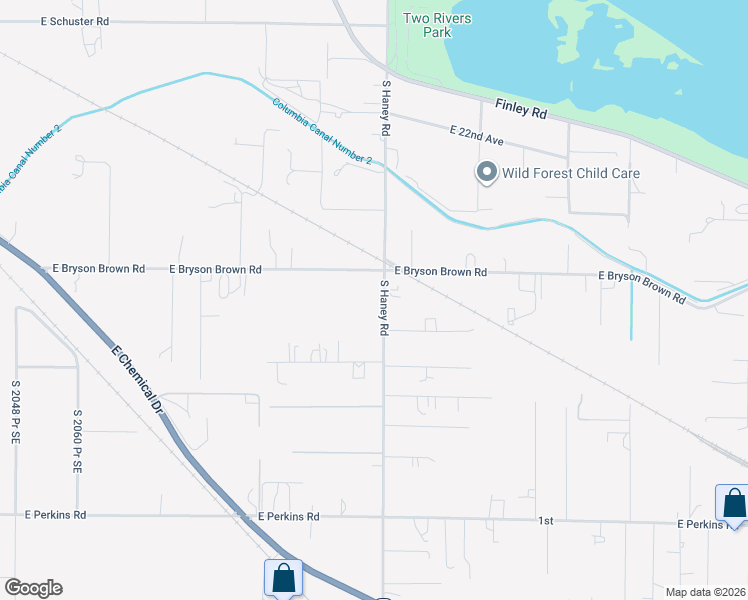 map of restaurants, bars, coffee shops, grocery stores, and more near 17904 South Haney Road in Kennewick