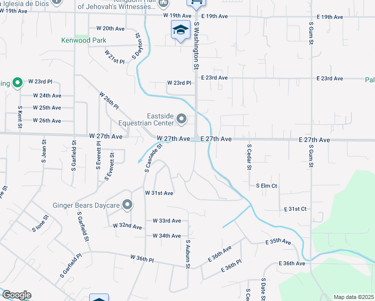 map of restaurants, bars, coffee shops, grocery stores, and more near 7 West 27th Avenue in Kennewick