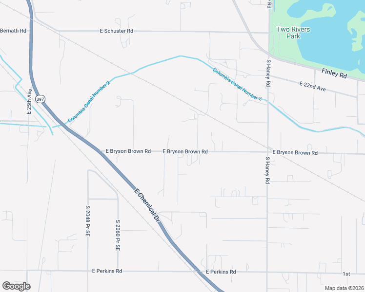 map of restaurants, bars, coffee shops, grocery stores, and more near 208404 East Bryson Brown Road in Kennewick