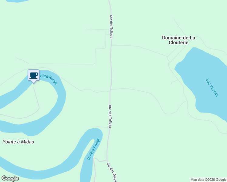 map of restaurants, bars, coffee shops, grocery stores, and more near 3170 Route des Tulipes in Laurentides