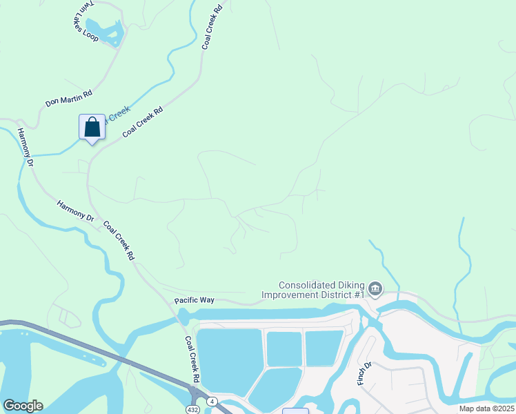 map of restaurants, bars, coffee shops, grocery stores, and more near 350 Niemi Road in Longview