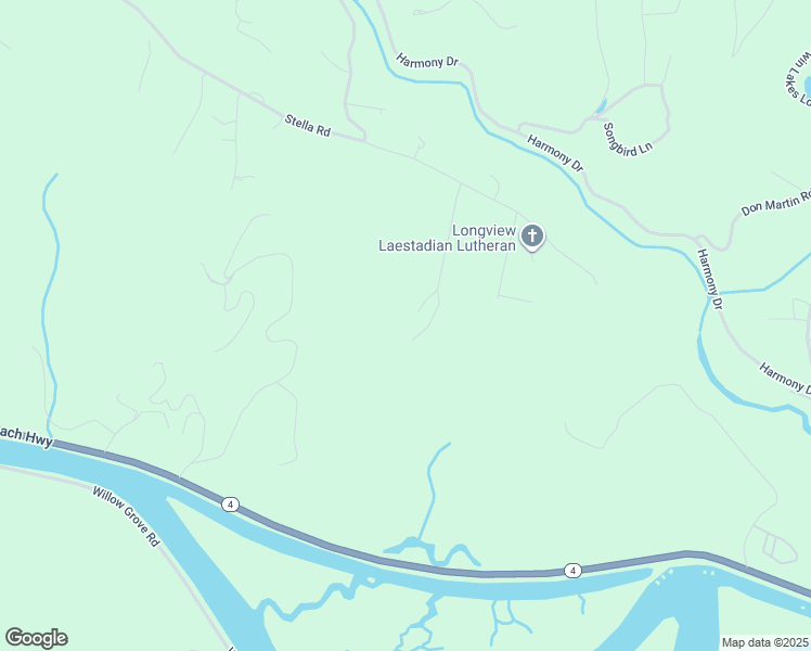 map of restaurants, bars, coffee shops, grocery stores, and more near 180 Huhta Estates Road in Longview