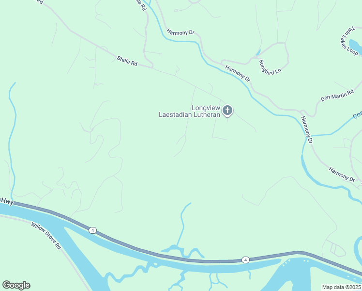 map of restaurants, bars, coffee shops, grocery stores, and more near 180 Huhta Estates Road in Longview