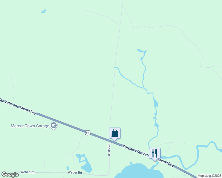 map of restaurants, bars, coffee shops, grocery stores, and more near 3 North Three Ten Road in Mercer