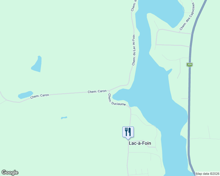map of restaurants, bars, coffee shops, grocery stores, and more near 2 Chemin Caron in Notre-Dame-de-Pontmain