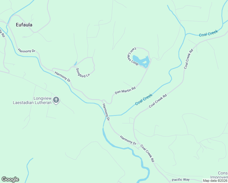 map of restaurants, bars, coffee shops, grocery stores, and more near 203 Don Martin Road in Longview
