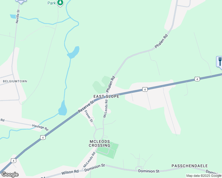 map of restaurants, bars, coffee shops, grocery stores, and more near 525 Phalen Road in Glace Bay