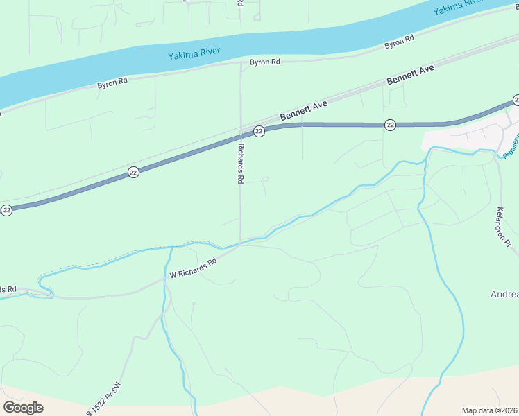 map of restaurants, bars, coffee shops, grocery stores, and more near 150015 West Richards Road in Prosser