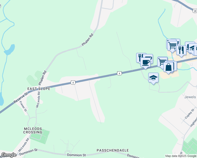 map of restaurants, bars, coffee shops, grocery stores, and more near 263 Reserve Street in Glace Bay