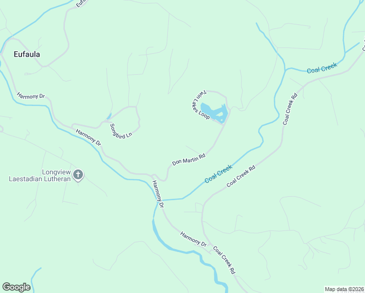 map of restaurants, bars, coffee shops, grocery stores, and more near 203 Don Martin Road in Longview