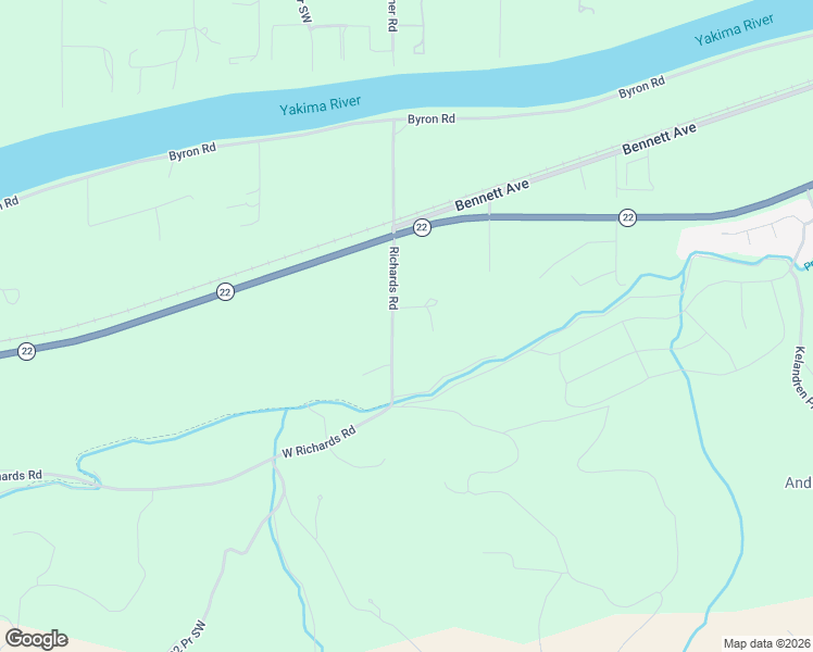 map of restaurants, bars, coffee shops, grocery stores, and more near 150015 West Richards Road in Prosser