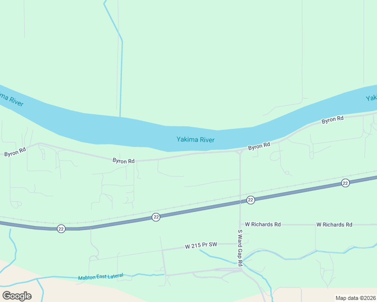 map of restaurants, bars, coffee shops, grocery stores, and more near 167301 West Byron Road in Prosser