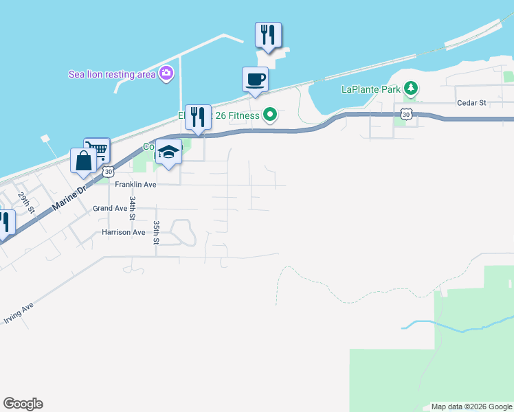 map of restaurants, bars, coffee shops, grocery stores, and more near 644 39th Street in Astoria