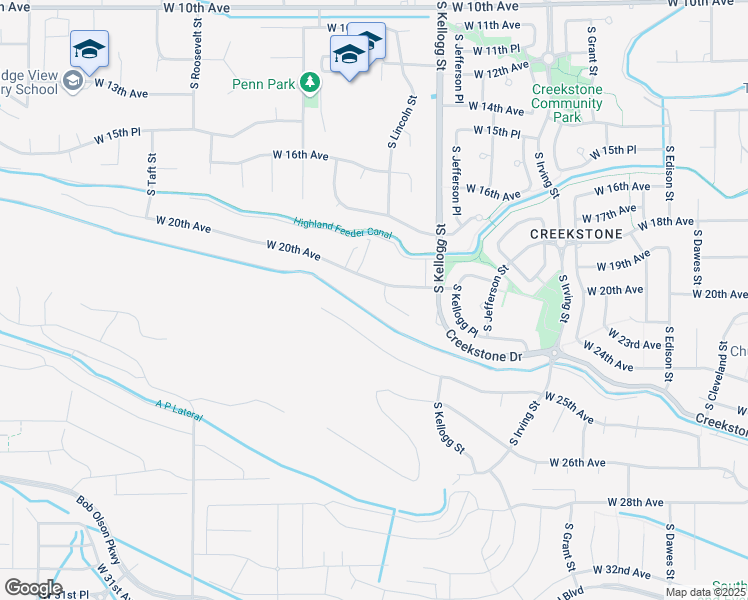 map of restaurants, bars, coffee shops, grocery stores, and more near 5920 West 20th Avenue in Kennewick