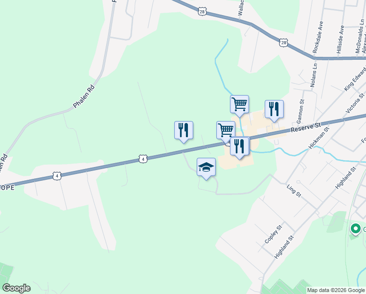 map of restaurants, bars, coffee shops, grocery stores, and more near 200 Reserve Street in Glace Bay