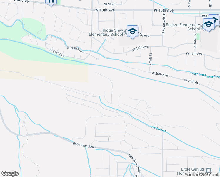 map of restaurants, bars, coffee shops, grocery stores, and more near 7105 West 20th Avenue in Kennewick