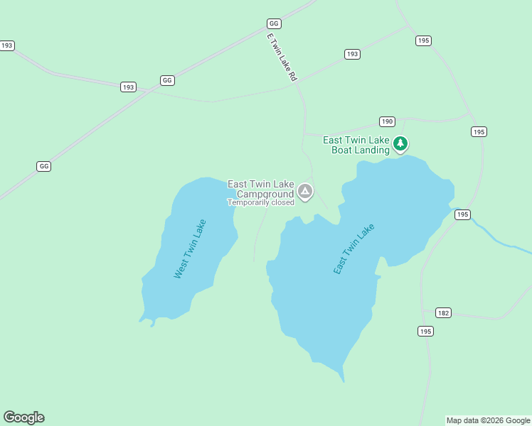 map of restaurants, bars, coffee shops, grocery stores, and more near West Twin Lake Road in Ashland County