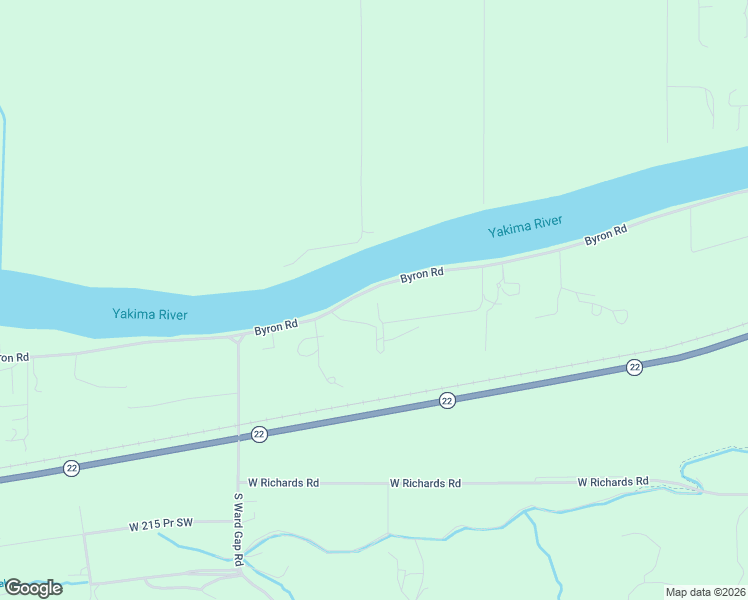 map of restaurants, bars, coffee shops, grocery stores, and more near 16011 Byron Road in Prosser