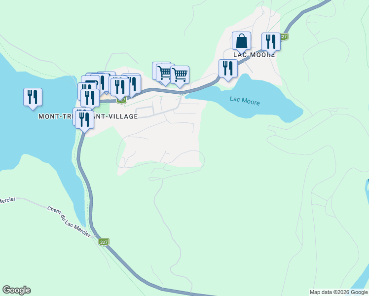 map of restaurants, bars, coffee shops, grocery stores, and more near 206 Rue du Mont Plaisant in Mont-Tremblant