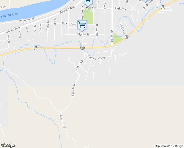 map of restaurants, bars, coffee shops, grocery stores, and more near 911 Roza Vista Drive in Prosser