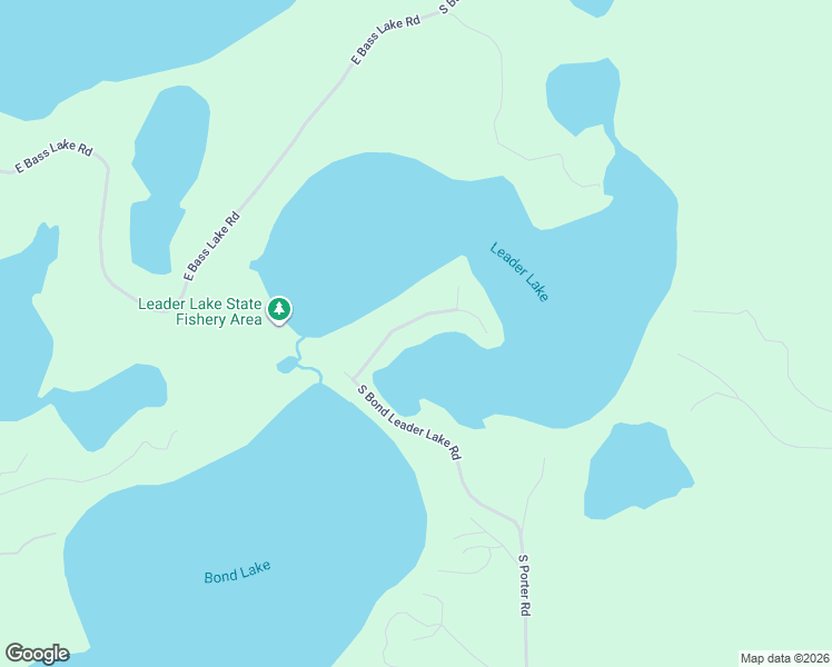 map of restaurants, bars, coffee shops, grocery stores, and more near 15730 South Bond Leader Lake Road in Minong