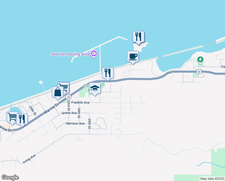 map of restaurants, bars, coffee shops, grocery stores, and more near 394 37th Street in Astoria