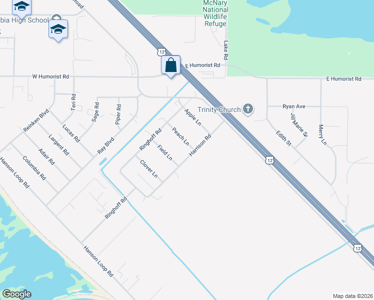 map of restaurants, bars, coffee shops, grocery stores, and more near 130 Peach Lane in Burbank