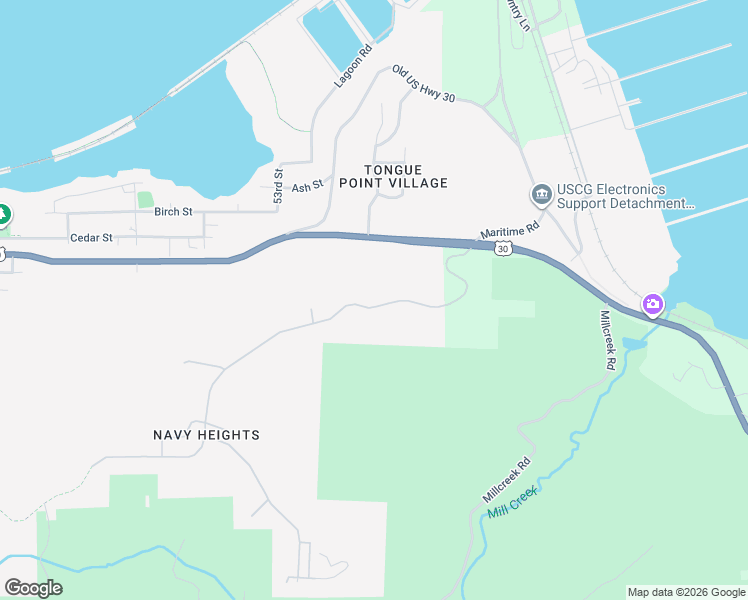 map of restaurants, bars, coffee shops, grocery stores, and more near 10 Nimitz Drive in Astoria