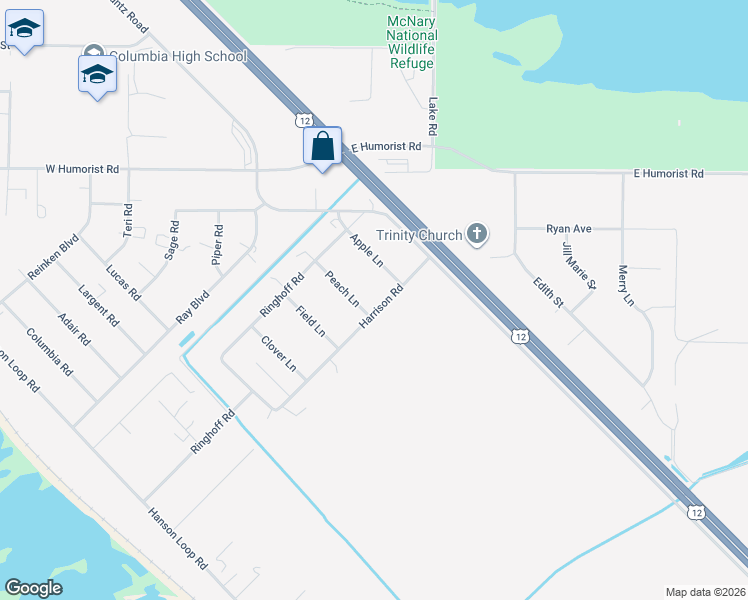 map of restaurants, bars, coffee shops, grocery stores, and more near 268 Apple Lane in Burbank