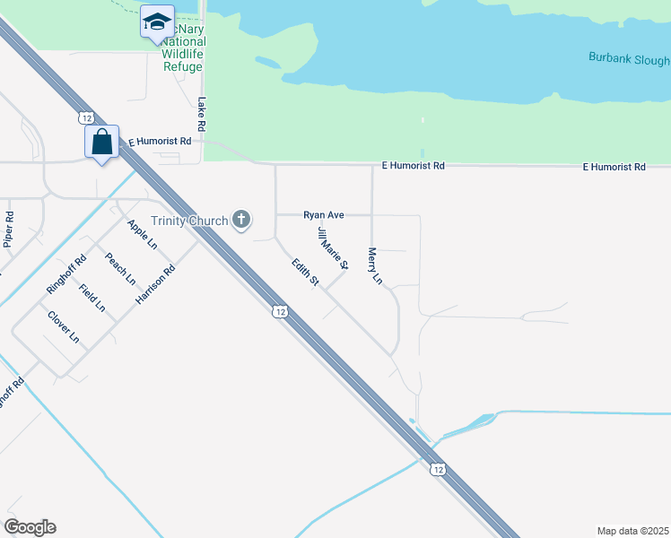 map of restaurants, bars, coffee shops, grocery stores, and more near 127 Jill Marie Street in Burbank