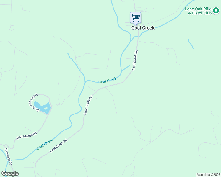 map of restaurants, bars, coffee shops, grocery stores, and more near 918 Coal Creek Road in Longview