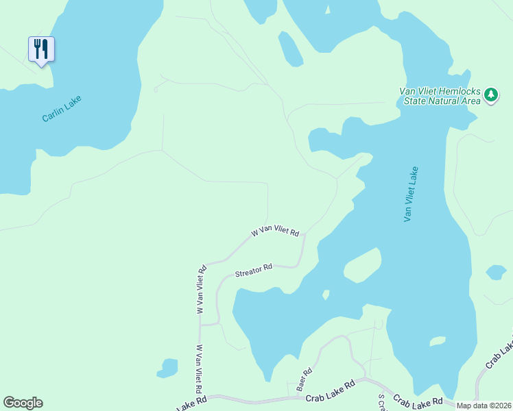 map of restaurants, bars, coffee shops, grocery stores, and more near 12151 Streator Road in Presque Isle