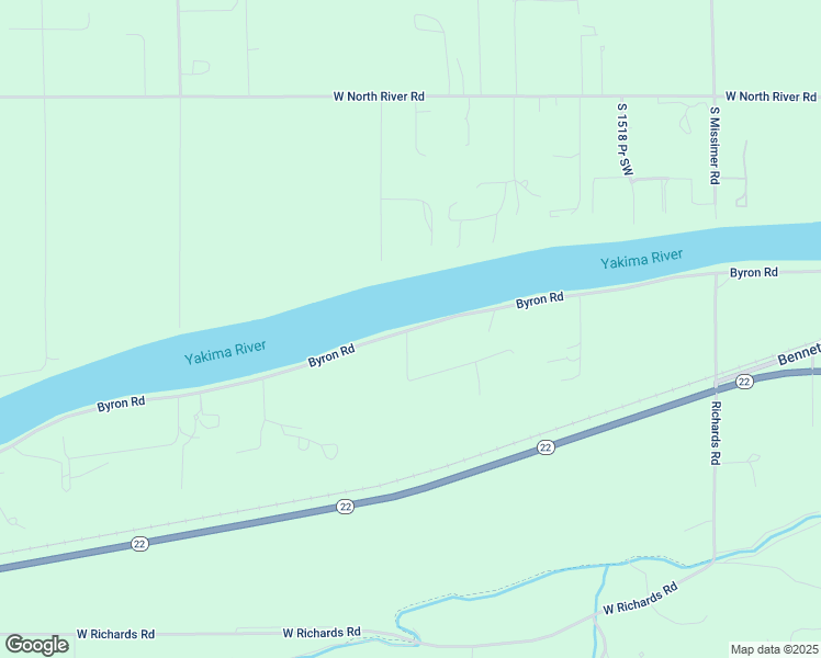 map of restaurants, bars, coffee shops, grocery stores, and more near West Byron Road in Prosser