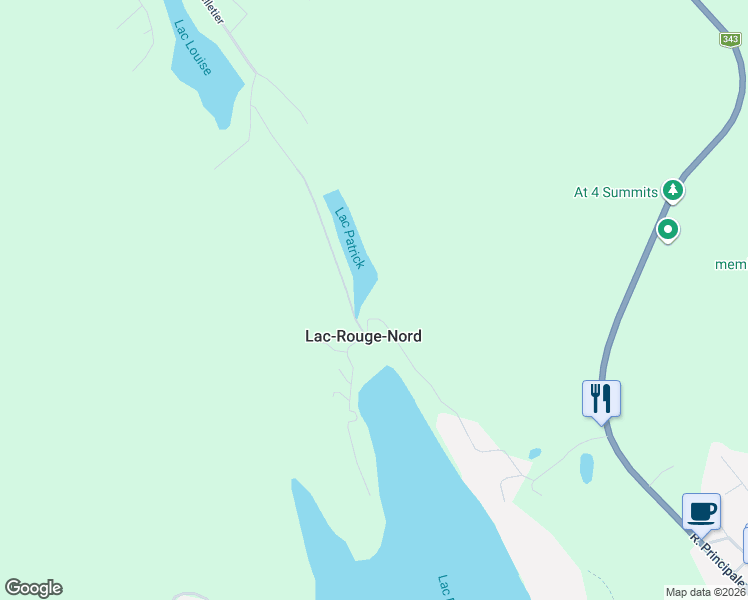 map of restaurants, bars, coffee shops, grocery stores, and more near 284 2e Rue du Lac-Rouge Nord in Saint-Alphonse-Rodriguez