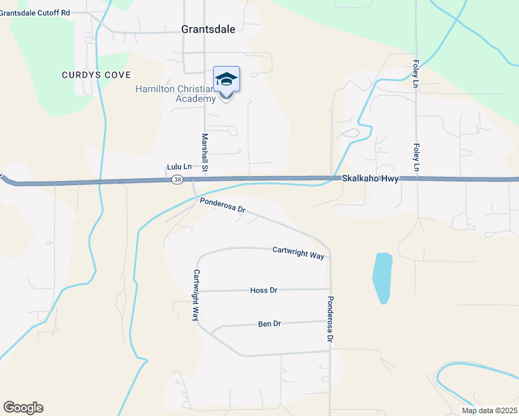 map of restaurants, bars, coffee shops, grocery stores, and more near 836 Ponderosa Drive in Hamilton
