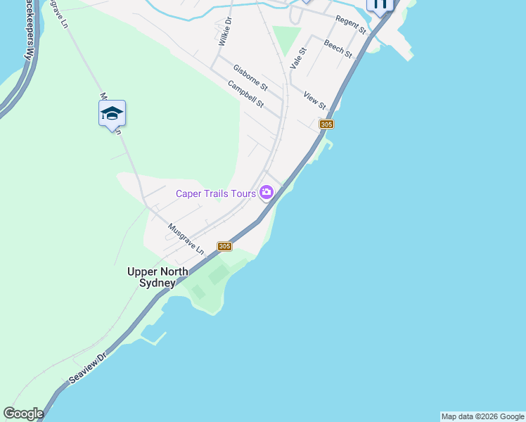 map of restaurants, bars, coffee shops, grocery stores, and more near 32 Queen Street in Sydney
