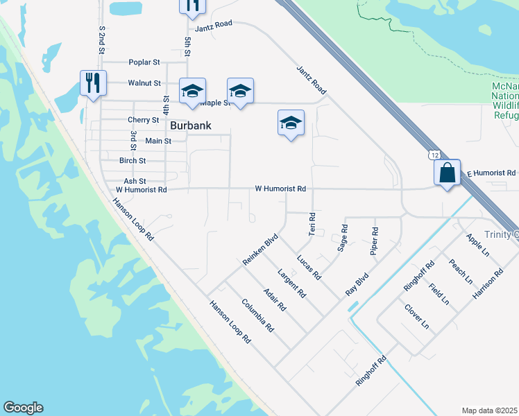 map of restaurants, bars, coffee shops, grocery stores, and more near 585 W Humorist Rd in Pasco