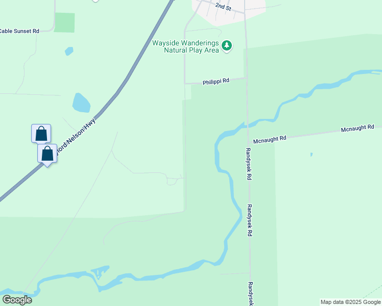 map of restaurants, bars, coffee shops, grocery stores, and more near 42745 Kavanaugh Road in Cable
