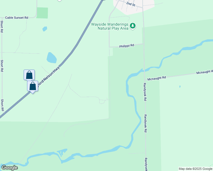 map of restaurants, bars, coffee shops, grocery stores, and more near 42745 Kavanaugh Road in Cable