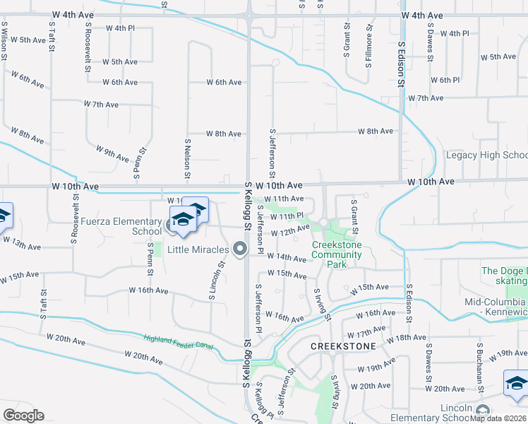 map of restaurants, bars, coffee shops, grocery stores, and more near in Kennewick