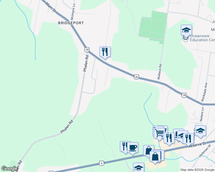 map of restaurants, bars, coffee shops, grocery stores, and more near 43 Deanna Drive in Glace Bay