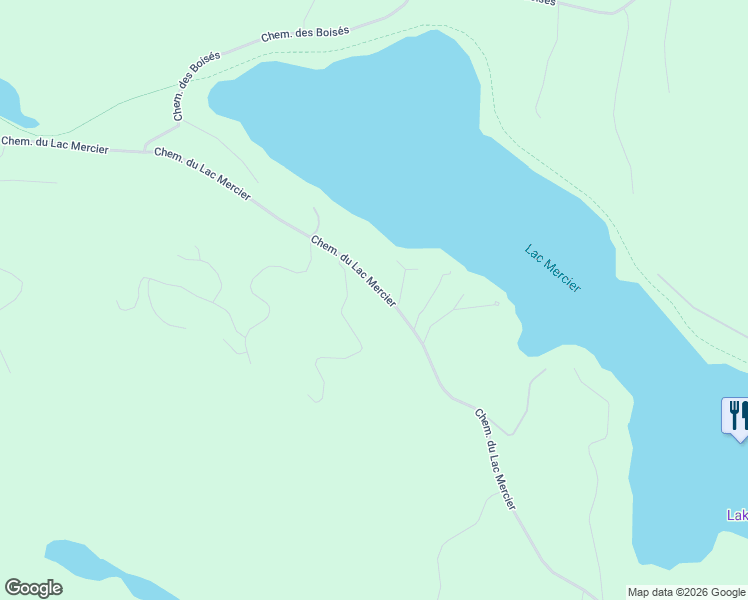 map of restaurants, bars, coffee shops, grocery stores, and more near 412 Chemin du Lac Mercier in Mont-Tremblant