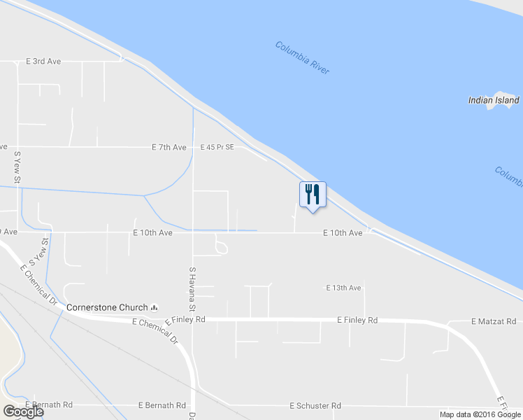 map of restaurants, bars, coffee shops, grocery stores, and more near 204204 East 10th Avenue in Kennewick