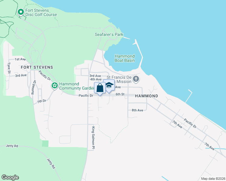 map of restaurants, bars, coffee shops, grocery stores, and more near 966 5th Avenue in Warrenton