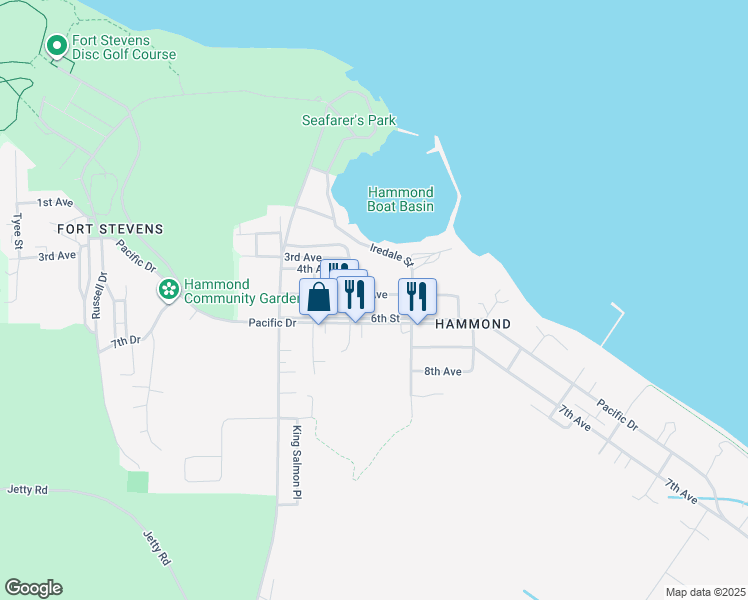 map of restaurants, bars, coffee shops, grocery stores, and more near 966 5th Avenue in Warrenton