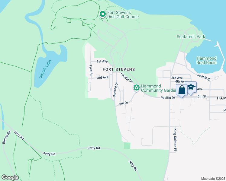map of restaurants, bars, coffee shops, grocery stores, and more near 487 Russell Drive in Warrenton