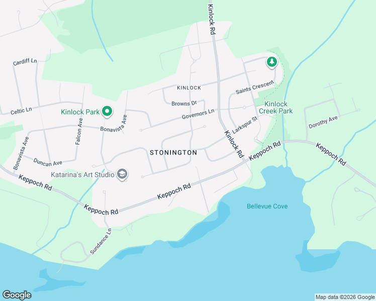 map of restaurants, bars, coffee shops, grocery stores, and more near 25 Southampton Drive in Stratford