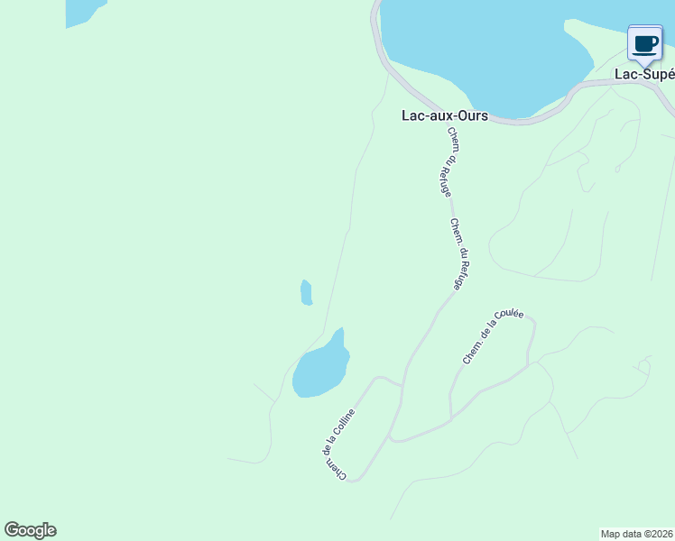 map of restaurants, bars, coffee shops, grocery stores, and more near Chemin du Lac aux Ours in Laurentides