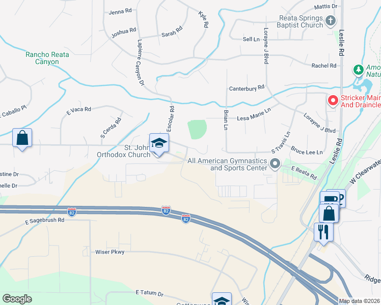 map of restaurants, bars, coffee shops, grocery stores, and more near 132-198 Mata Rd in Kennewick